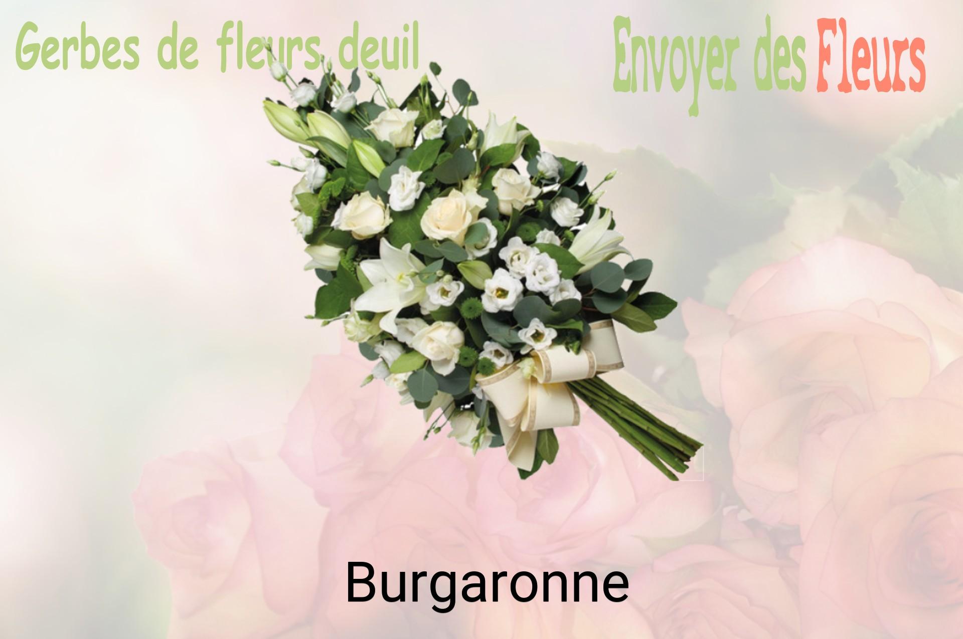 Gerbe de fleurs de deuil livrée à Burgaronne